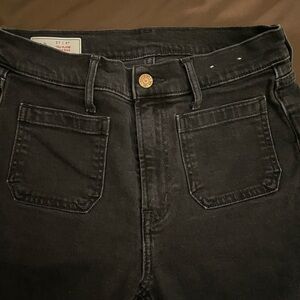 GAP Black High Rise Flare Jeans